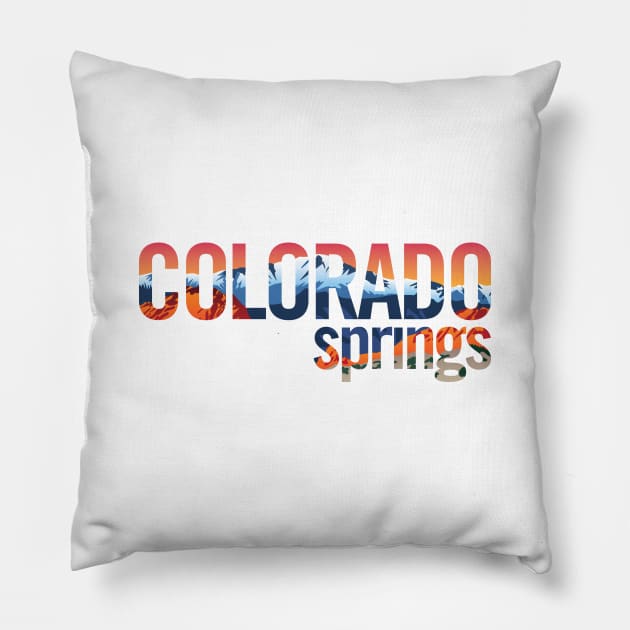 Colorado Springs Pillow by hobrath