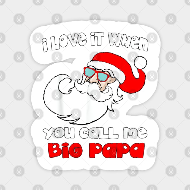 I love it When You Call Me Big Papa - Funny Christmas Magnet by Origami Fashion