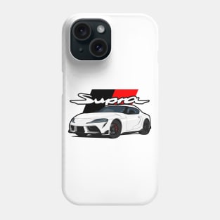 Car Supra 5th Generation GR A90 white Phone Case