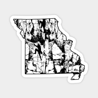 Rock Climbing Missouri Rock Climber State Map Climb Art Magnet