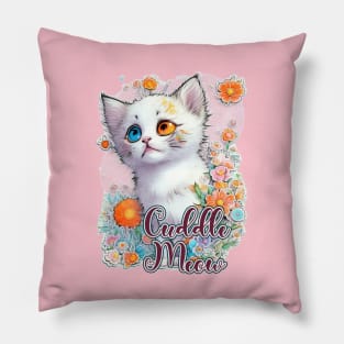 Cute Kitten, "Cuddle Me" Pillow