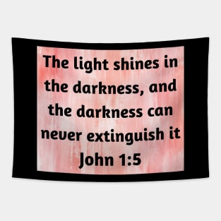 Bible Verse John 1:5 Tapestry