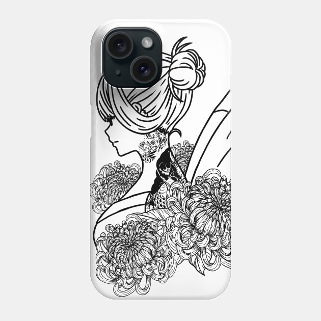 Fairycore Aesthetic Fairy Anime Girl Tattooed Phone Case by Alex21