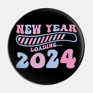 New year 2024 loading pastel wavy design Pin