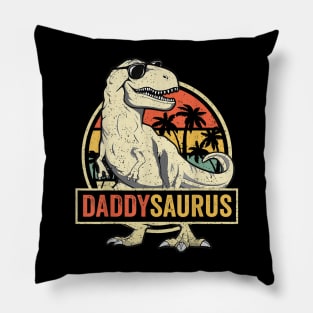 Daddysaurus Fathers Day Gift T-Rex Dad Dinosaur Pillow