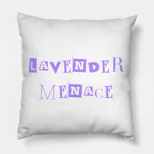 Lavender Menace Vintage Text Pillow