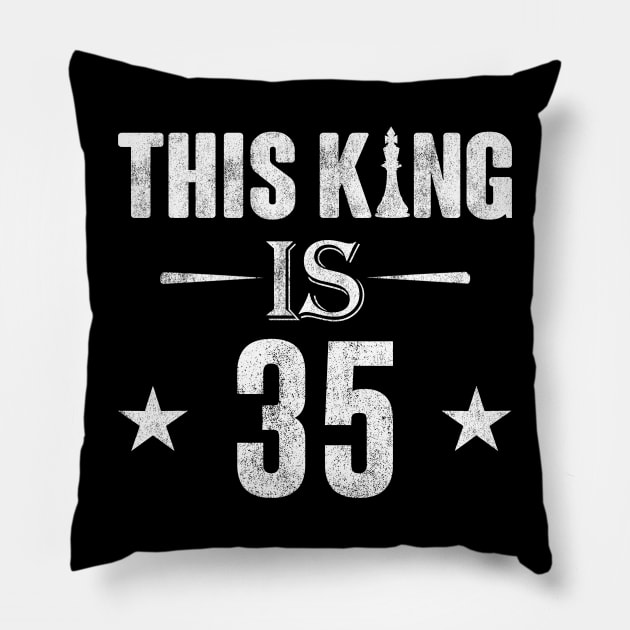 This King Is 35 Chess Lover Pillow by FromHamburg