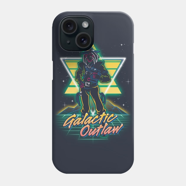 Retro Galactic Outlaw Phone Case by Olipop