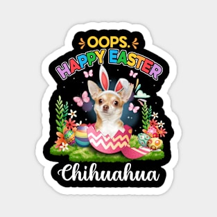 Bunny Chihuahua Oops Happy Easter Eggs 2024, Easter Dog Magnet