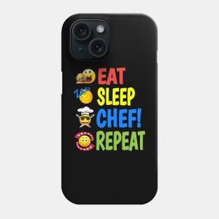 Eat Sleep Chef Repeat Phone Case