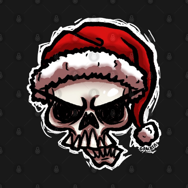 Christmas Skull by Jan Grackle