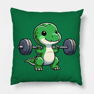 Cute T-Rex Dinosaur Leg Day Gym Workout Pillow