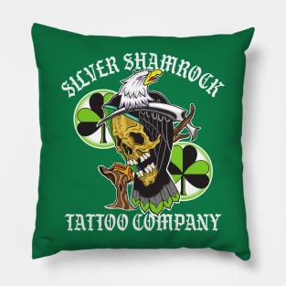 Silver Shamrock Tattoo Company Grim Eagle Pillow