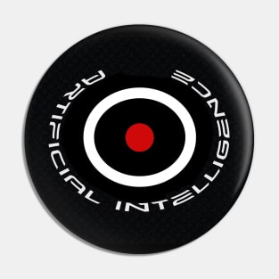 Artifcial Intelligence AI Cool Red Pill Logo Pin