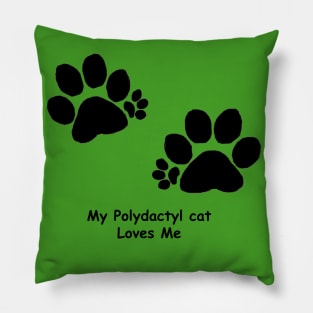 Polydactyl Paw Prints Pillow