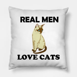 Real Men Love Cats Pillow