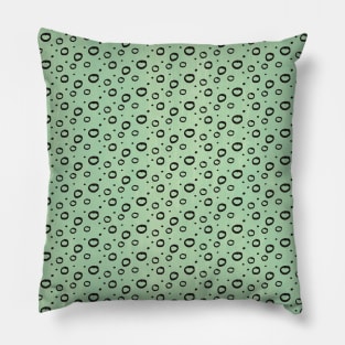 Green Mint spotted background Pillow