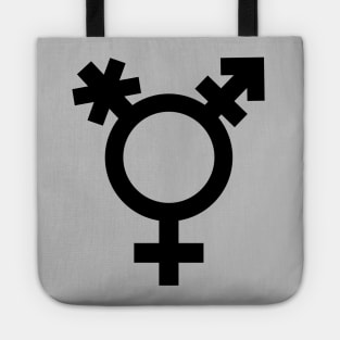 Trans and Proud (black) Tote