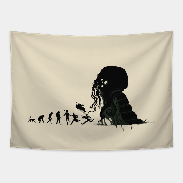 Lovecraftian Darwinism Tapestry by PopShirts