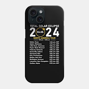 Total Solar Eclipse 2024 North America Tour State Totality Phone Case