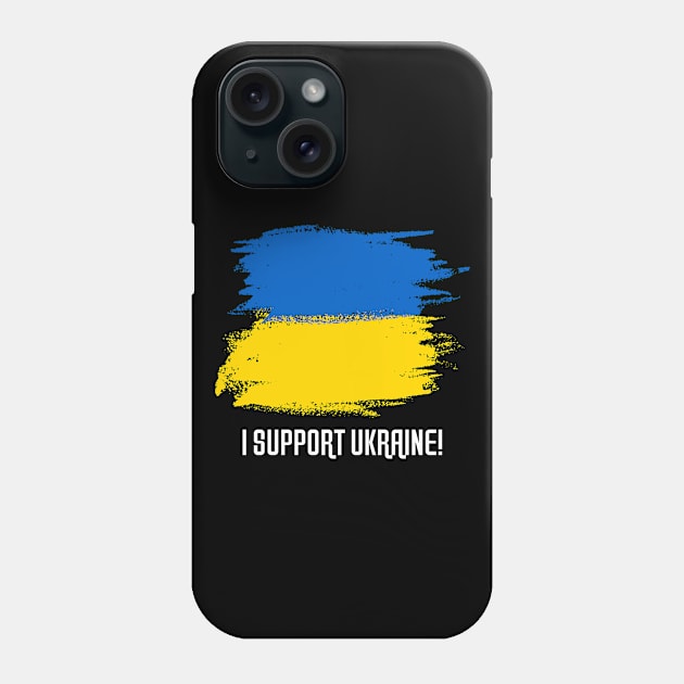 I Support Ukraine Patriotic Solidarity Flag Design Phone Case by MotiviTees