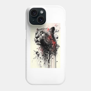 Jaguar Ink Painting Portrait Phone Case