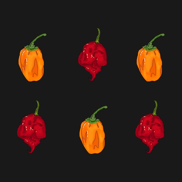 Habanero Reaper Sticker Set by MojoCoffeeTime