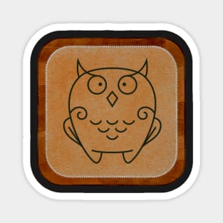 Funny Brown Halloween Owl Magnet