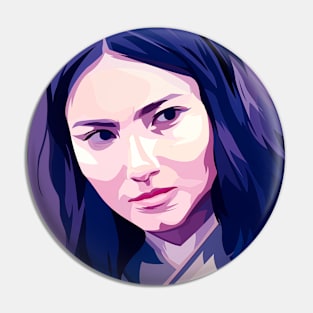 Maria Zhang In Vector Art Pin