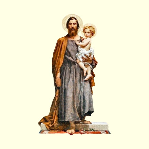 Saint Joseph with the Christ Child Mosaic by Catholicamtees