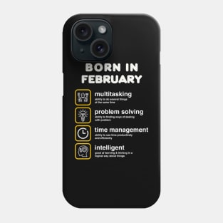 Born in February Phone Case