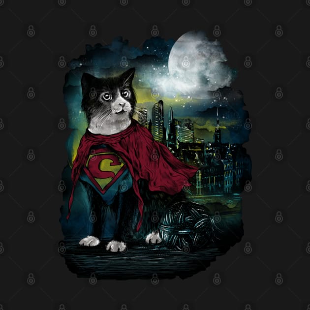 Super meow, Hero of the night by stark.shop