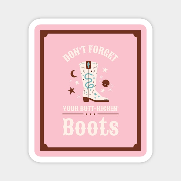 Cowgirl Boots Cowboy Boots Magnet by Tip Top Tee's