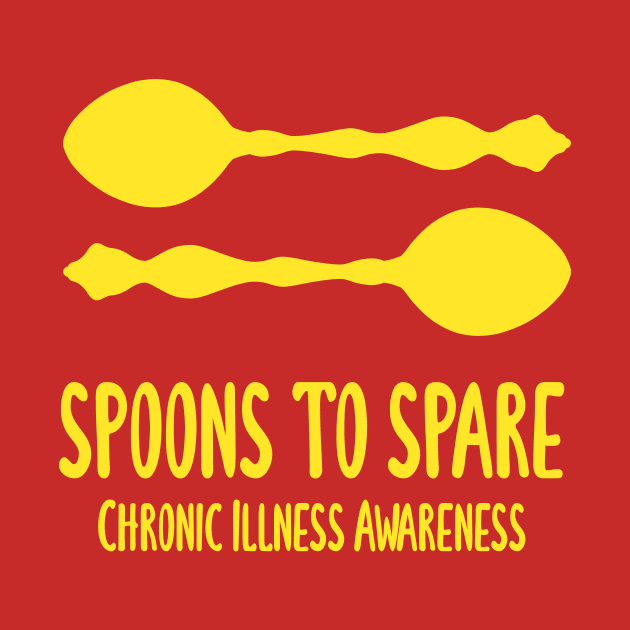 Spoons To Spare - Chronic Illness Awareness (Yellow) by KelseyLovelle