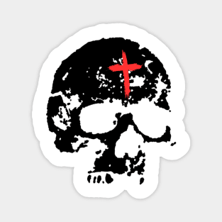 Hardcore Punk Eastern Orthodox Monk Skull pocket Magnet