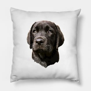 Labrador Retriever Black Puppy Dog Pillow