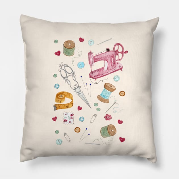 Sewing Pillow by EpoqueGraphics