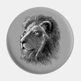 Sketch Lion Pin