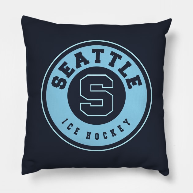 Seattle ice hockey Pillow by BVHstudio