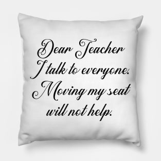 Dear Teacher Pillow