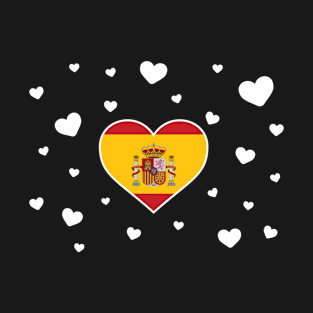 Spain  love flag heart designs T-Shirt