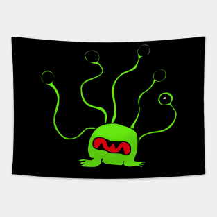 Alien creatures with five eyes Tapestry