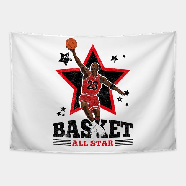 Jordan Basketball His Airness Chicago 23 All Star Tapestry by TEEWEB