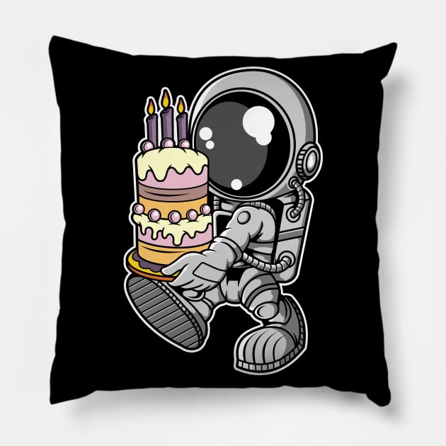 Astronaut Birthday Cake Pillow by ArtisticParadigms