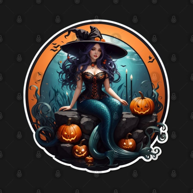 Halloween Witch with Mermaid Legs by MGRCLimon