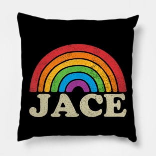 Jace - Retro Rainbow Flag Vintage-Style Pillow