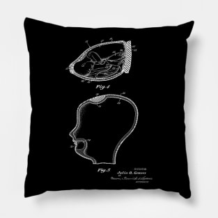 Obstetrics and Midwife Education Vintage Patent Drawing Pillow