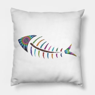 Fish Drawing Art Pillow