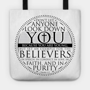 1 Timothy 4:12 - Bible Quote Tote