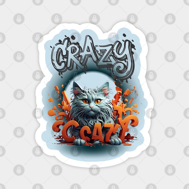 "Crazy Cat Person and Proud." Magnet by stylishkhan